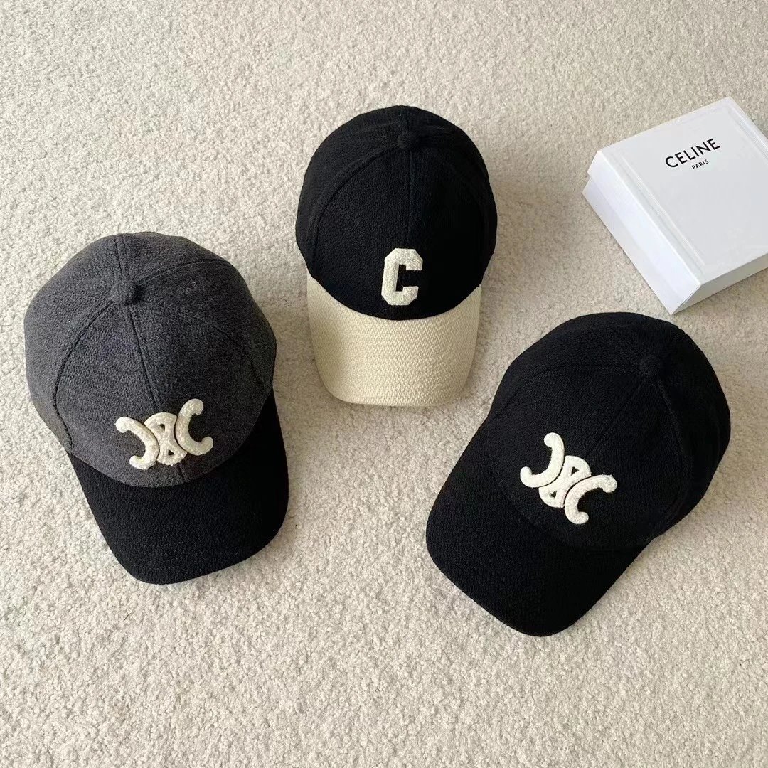 Two Tone Baseball Cap Black Beige Embroidered Logo Streetwear