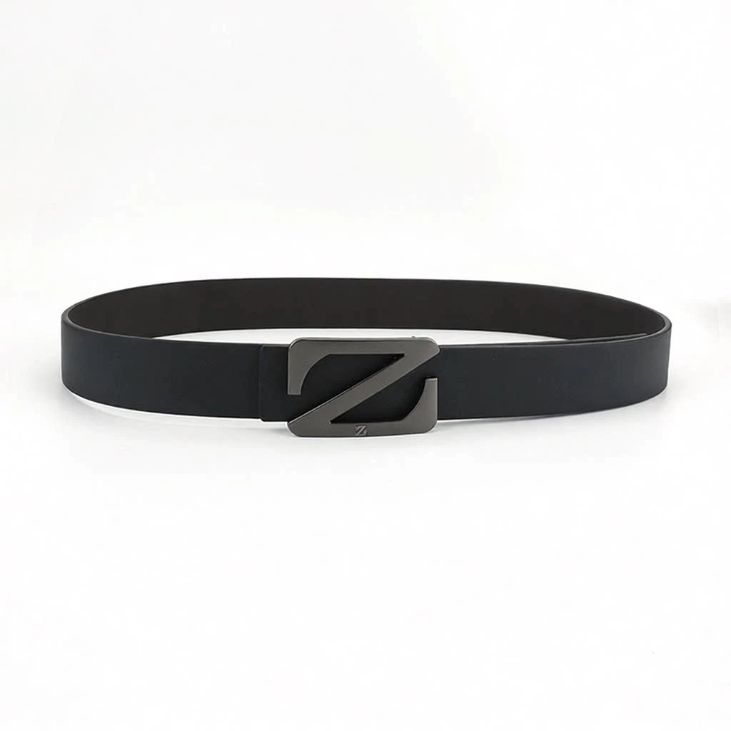 Unbranded Belts Black belt with Z-shaped buckle image 2