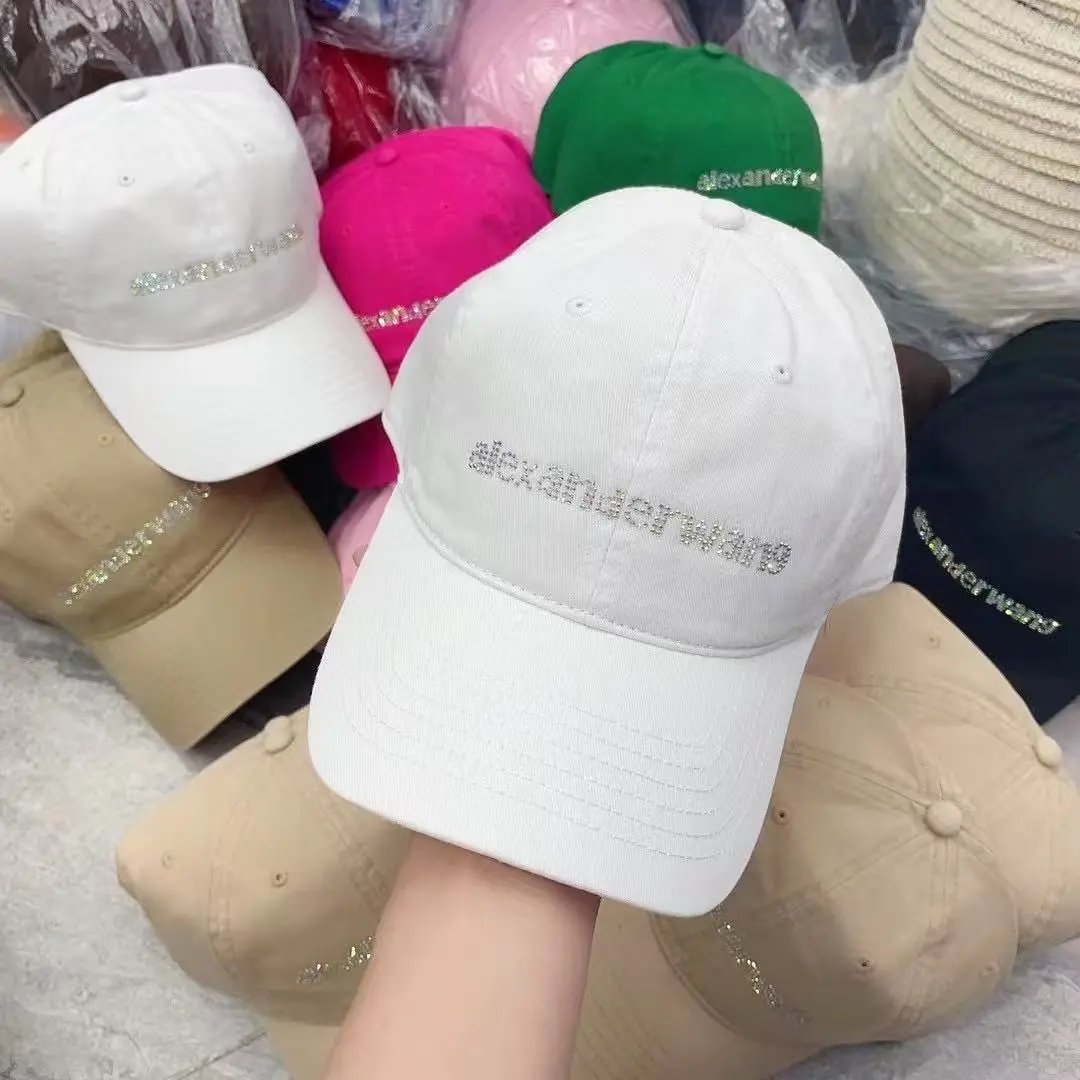 Alexander Wang Embroidered Logo Beige Pink Green Brown Black Casual Baseball Cap