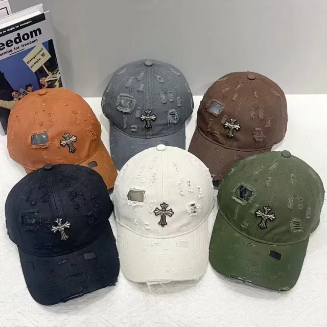 Unbranded Hats Distressed Cross Embellished Baseball Cap product detail image 1