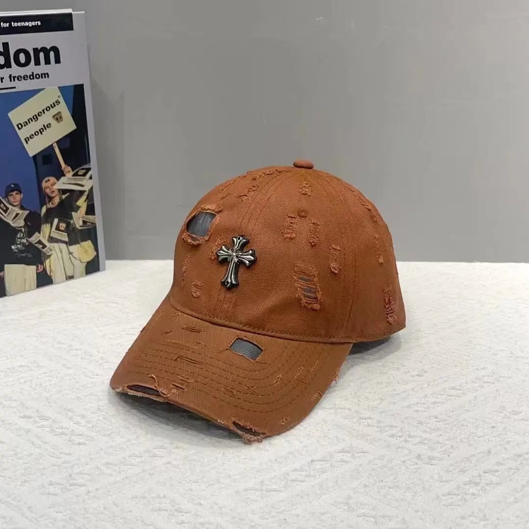 Unbranded Hats Distressed Cross Embellished Baseball Cap image 5