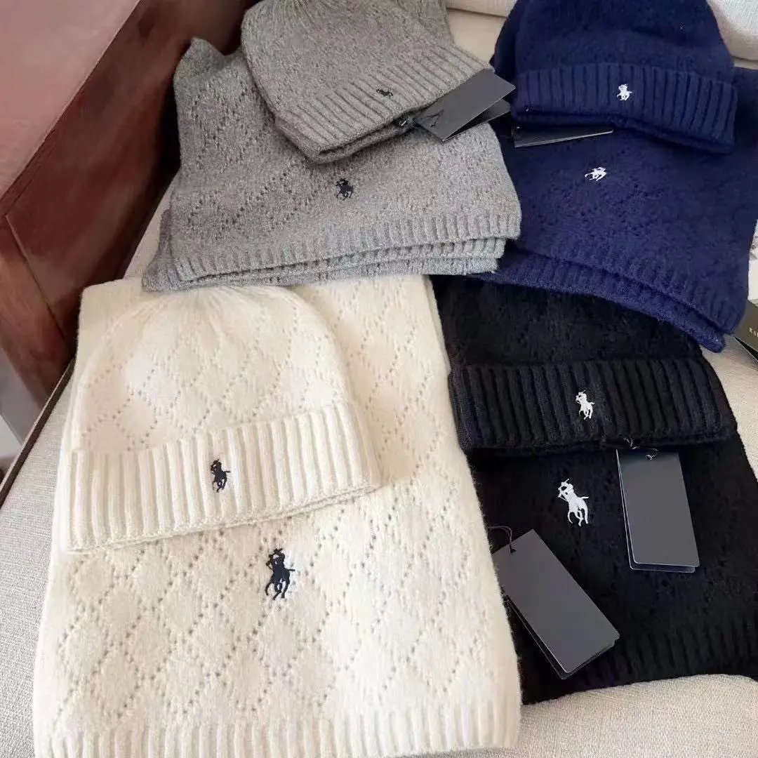 Polo Ralph Lauren Cable Knit Beige Navy Gray Black Classic Beanie Hat