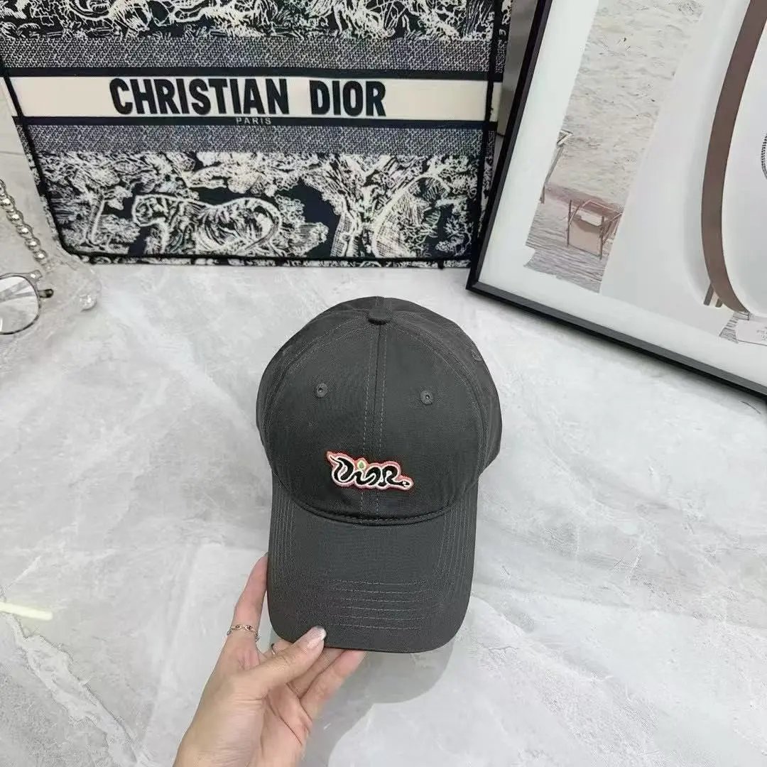 Unbranded Hats Embroidered Script Logo Baseball Cap — Dark gray