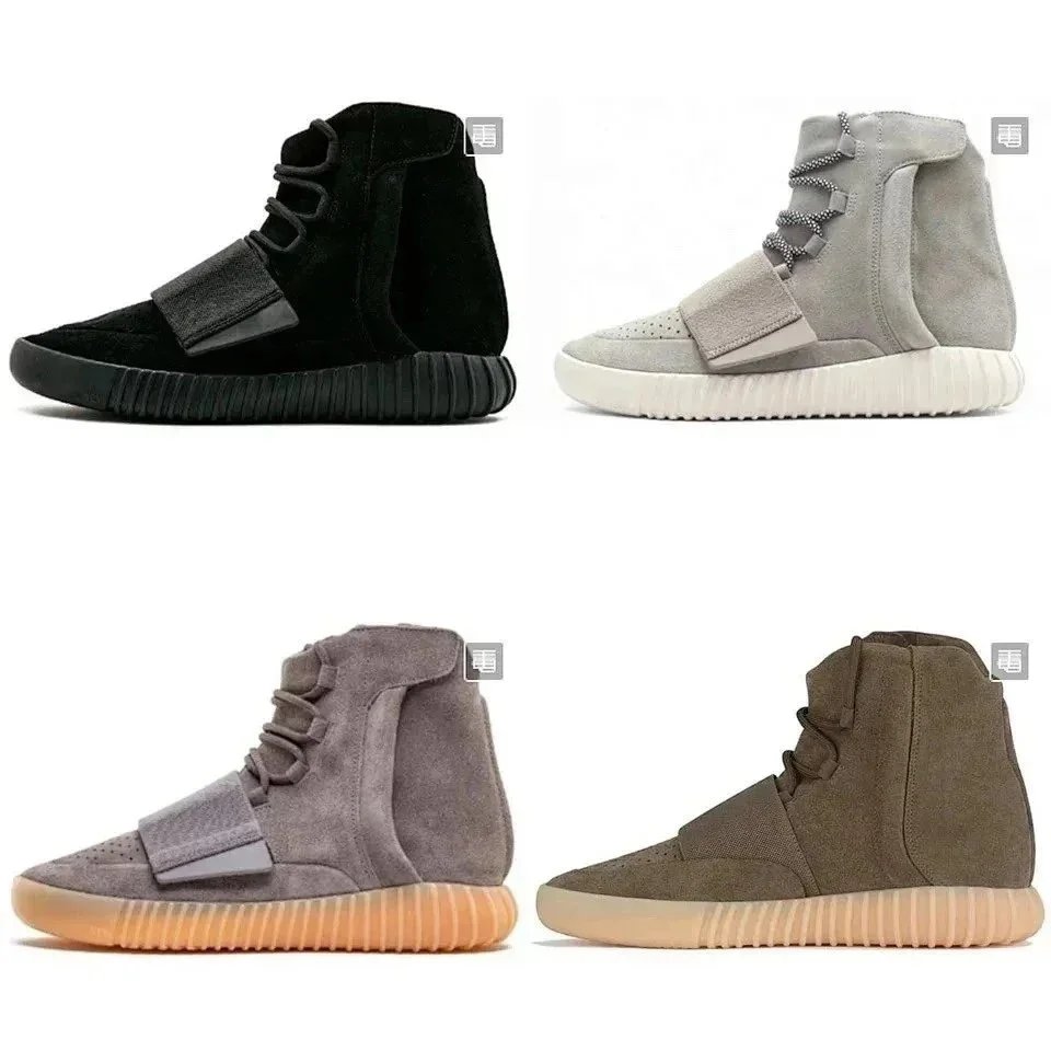 Adidas Yeezy Boost 750 Black Suede High Top Sneakers
