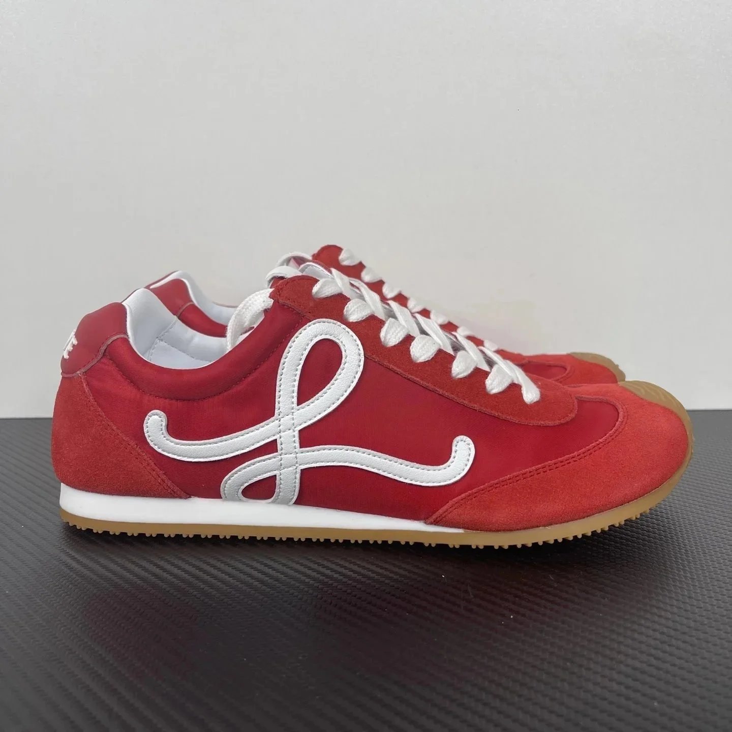 Loewe Paula's Ibiza Pink Suede Nylon Sneakers