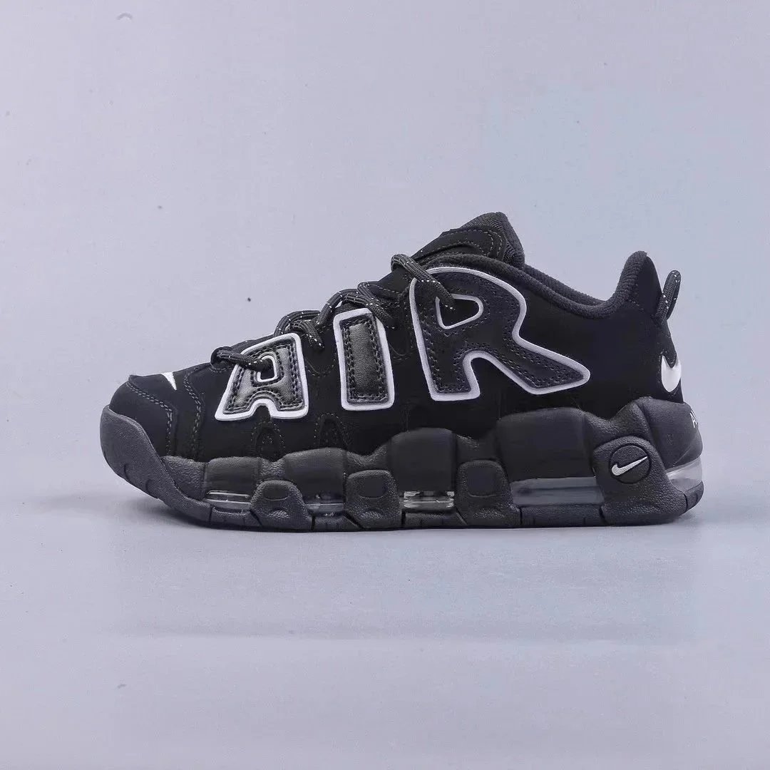 Nike Air More Uptempo Black White Basketball Sneakers