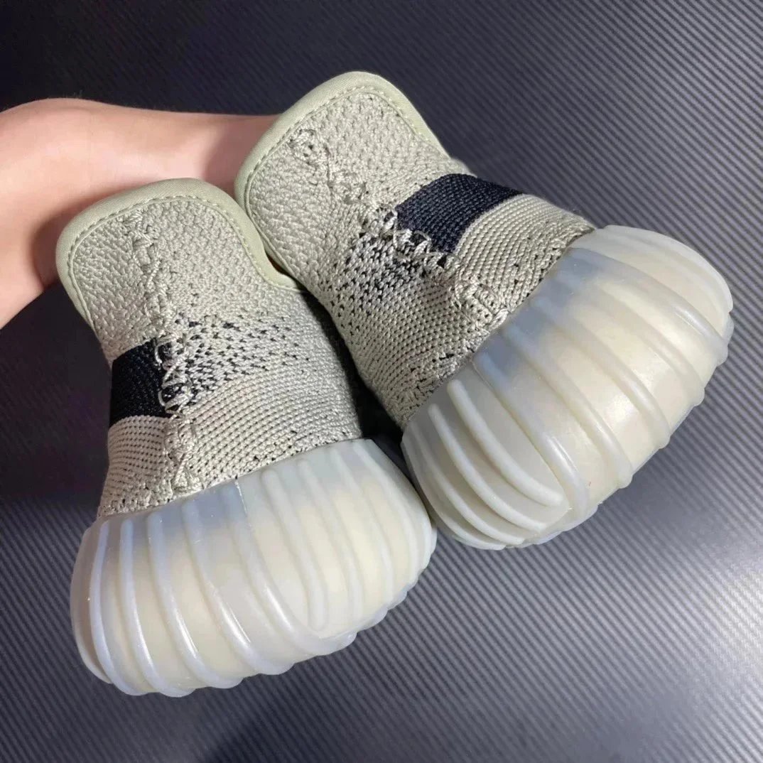 Adidas Yeezy Boost 350 Black Orange White Knit Sneakers