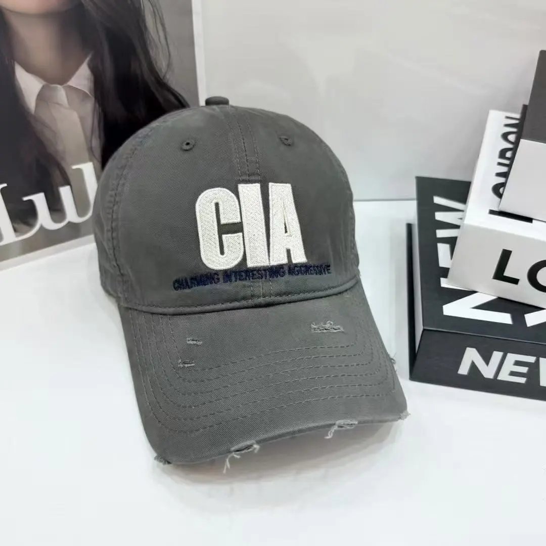 Unbranded Hats CIA Embroidered Distressed Baseball Cap image 5