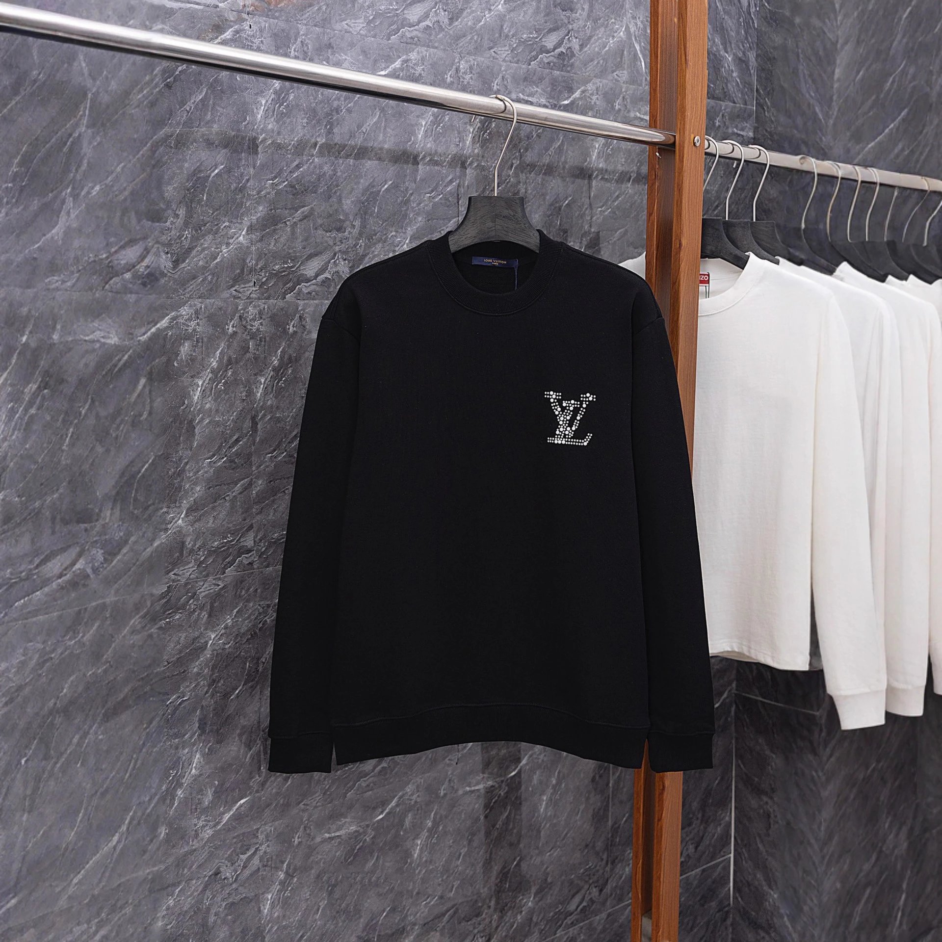 Louis Vuitton Monogram Gray Crewneck Knit Sweater