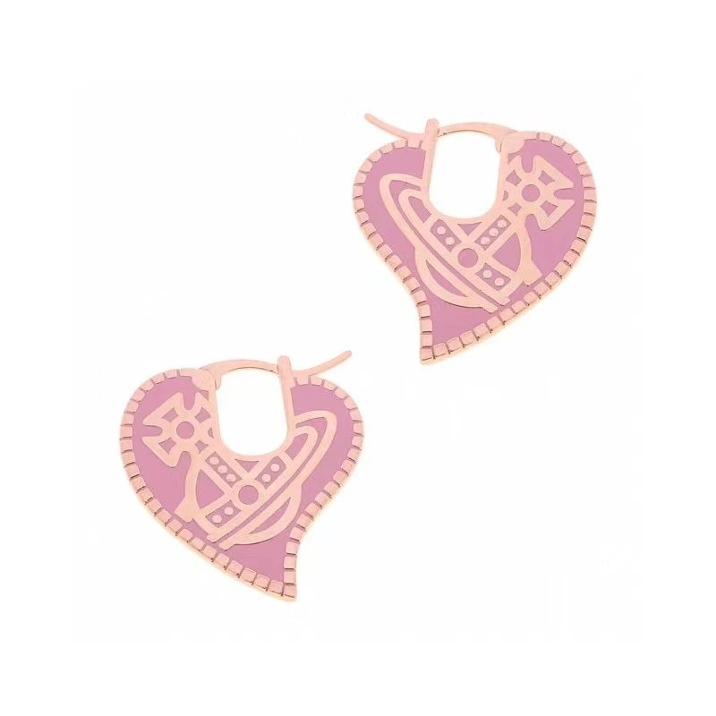 Silver Heart Patterned White Black Earrings Vintage Style