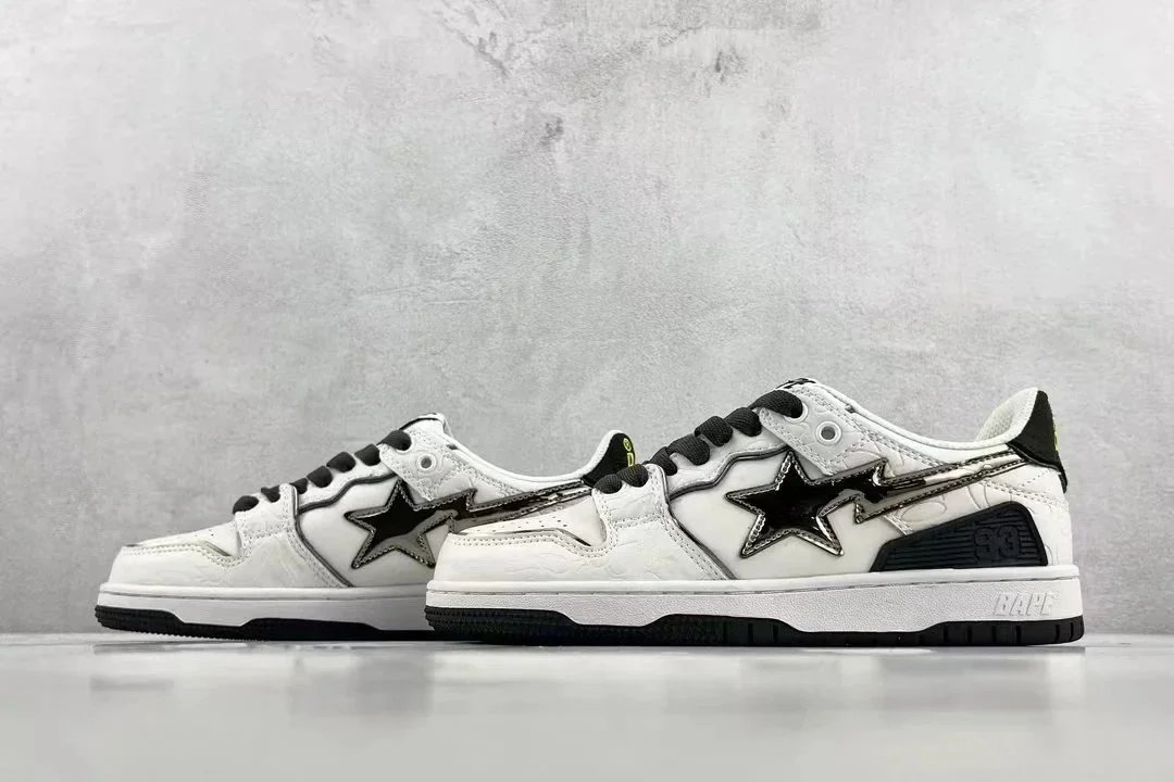 A Bathing Ape Bapesta Purple White Lavender Streetwear Sneakers