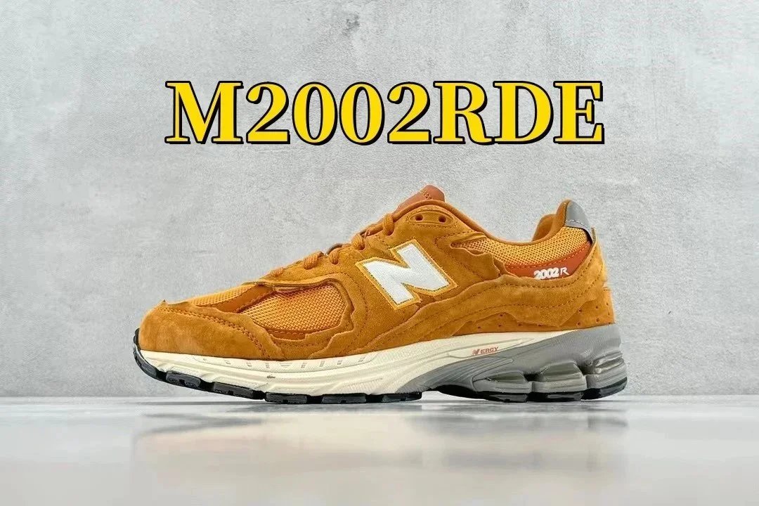 New Balance 2002R Grey Suede Mesh Running Sneakers