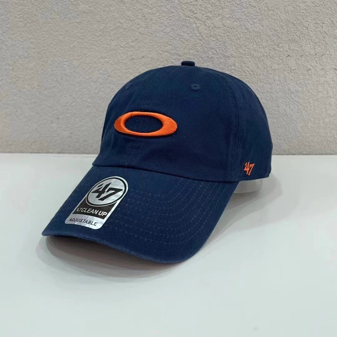 47 Brand Clean Up Navy Orange Logo Adjustable Cap