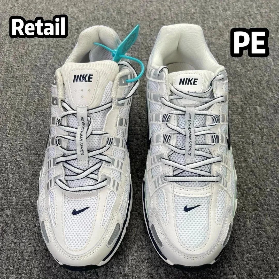 Nike P-6000 White Navy Mesh Running Shoes