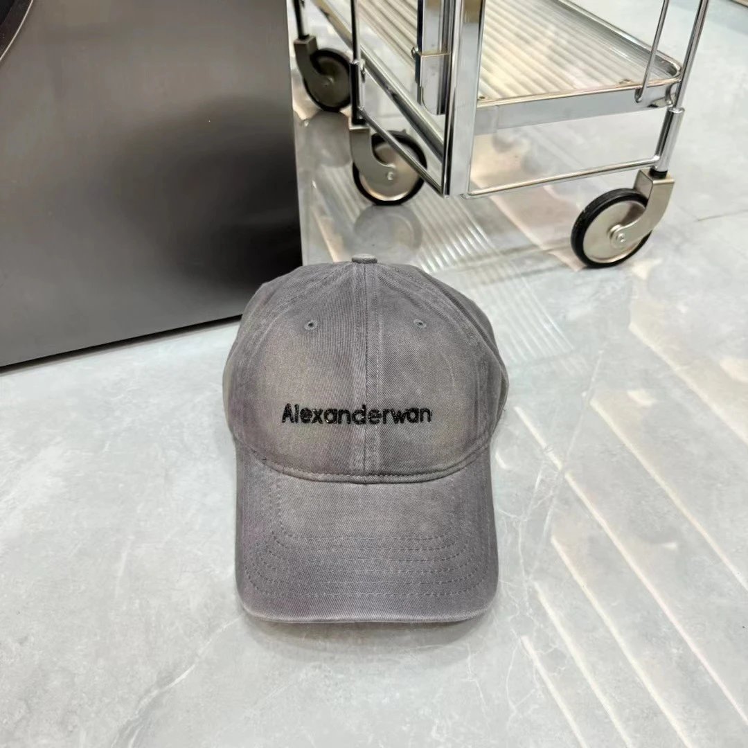 Alexander Wang Hats Embroidered Logo Baseball Cap — gray