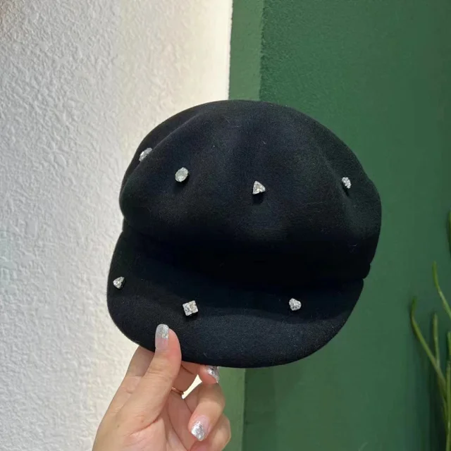 Unbranded Hats Rhinestone-Embellished Newsboy Cap product detail image 7
