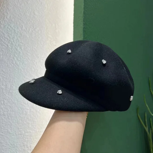 Unbranded Hats Rhinestone-Embellished Newsboy Cap product detail image 4