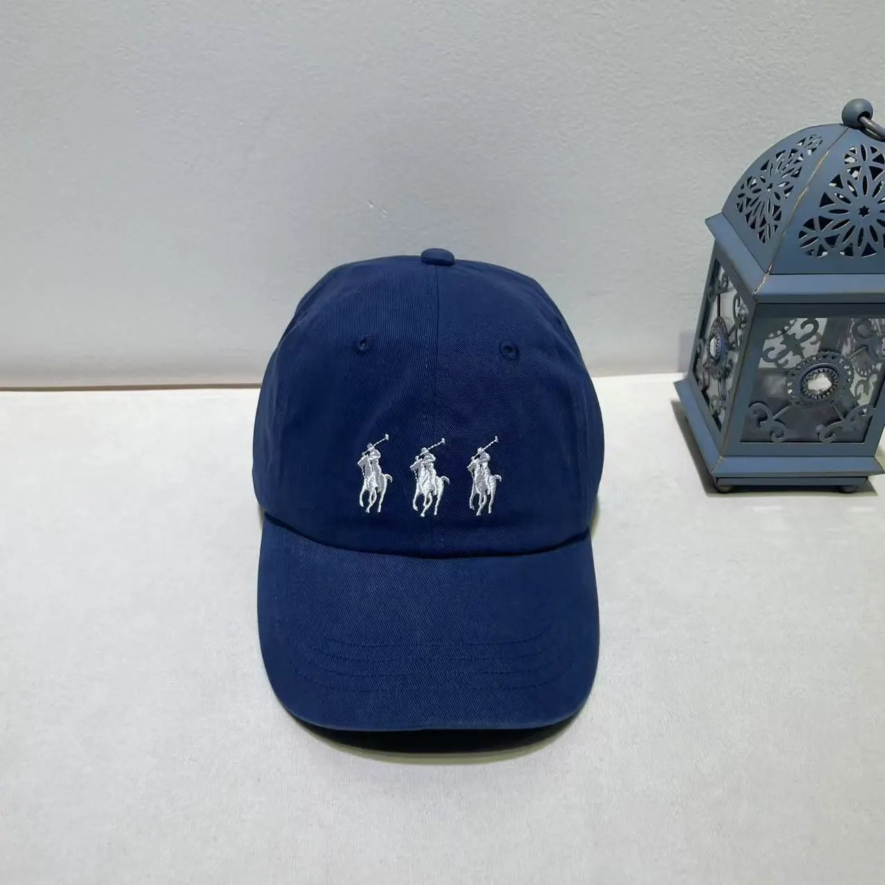 Polo Ralph Lauren Classic Navy White Pink Embroidered Pony Baseball Cap