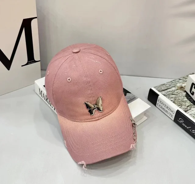 Unbranded Hats Butterfly Metal Accent Distressed Baseball Cap product detail image 13