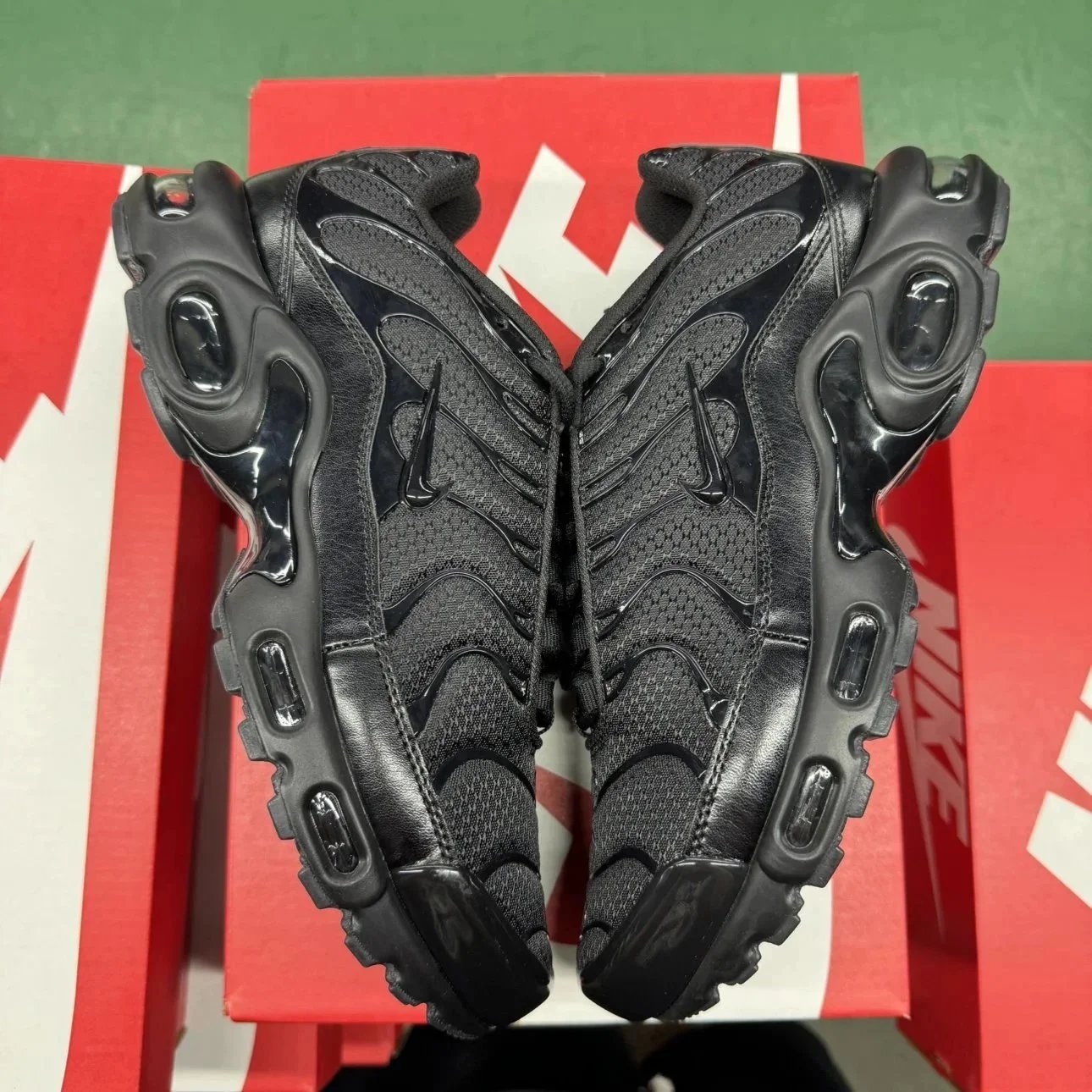Nike Air Max Plus Black Reflective Mesh Sneakers