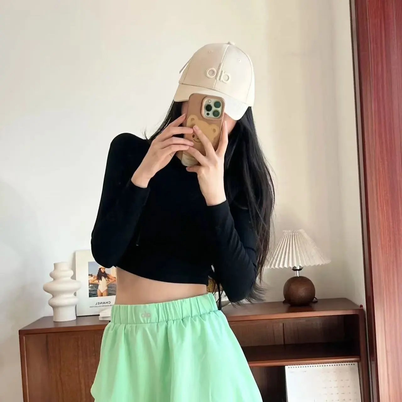Alo Baseball Cap Beige Pink Black Green White Casual Hat
