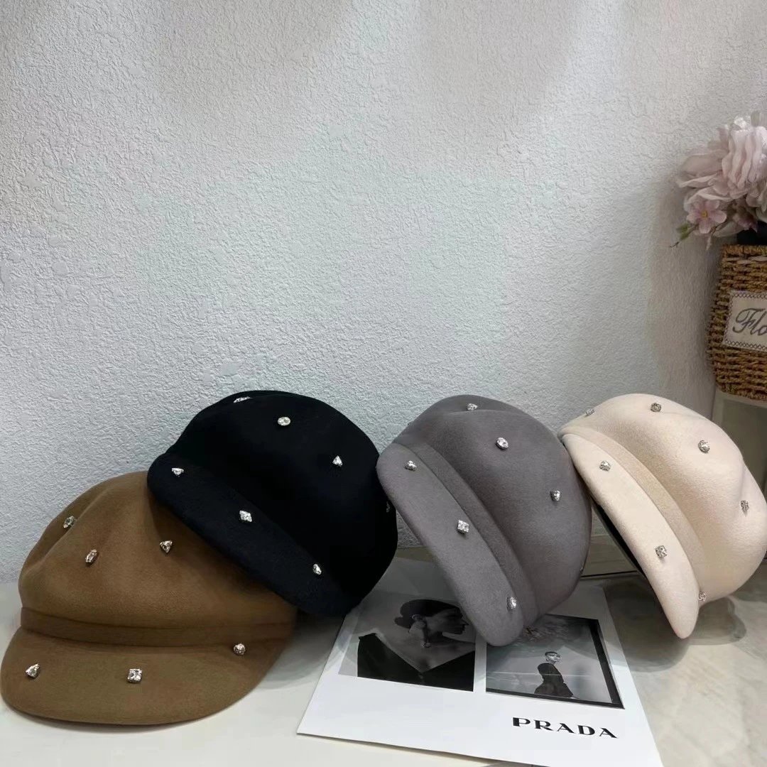 Unbranded Hats Rhinestone-Embellished Newsboy Cap image 1