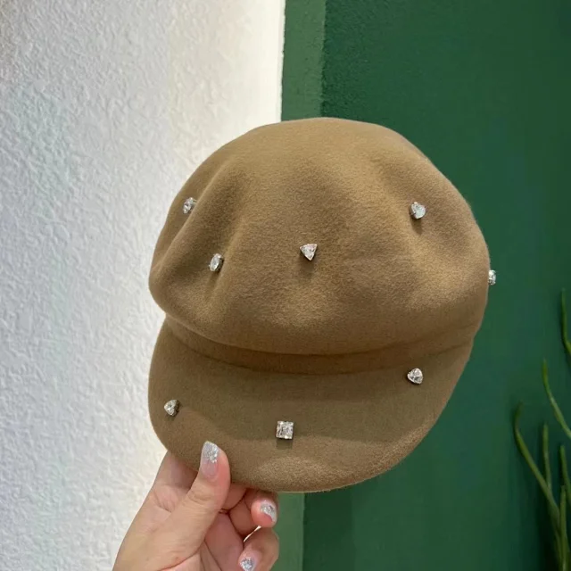 Unbranded Hats Rhinestone-Embellished Newsboy Cap product detail image 6