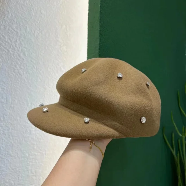 Unbranded Hats Rhinestone-Embellished Newsboy Cap product detail image 5