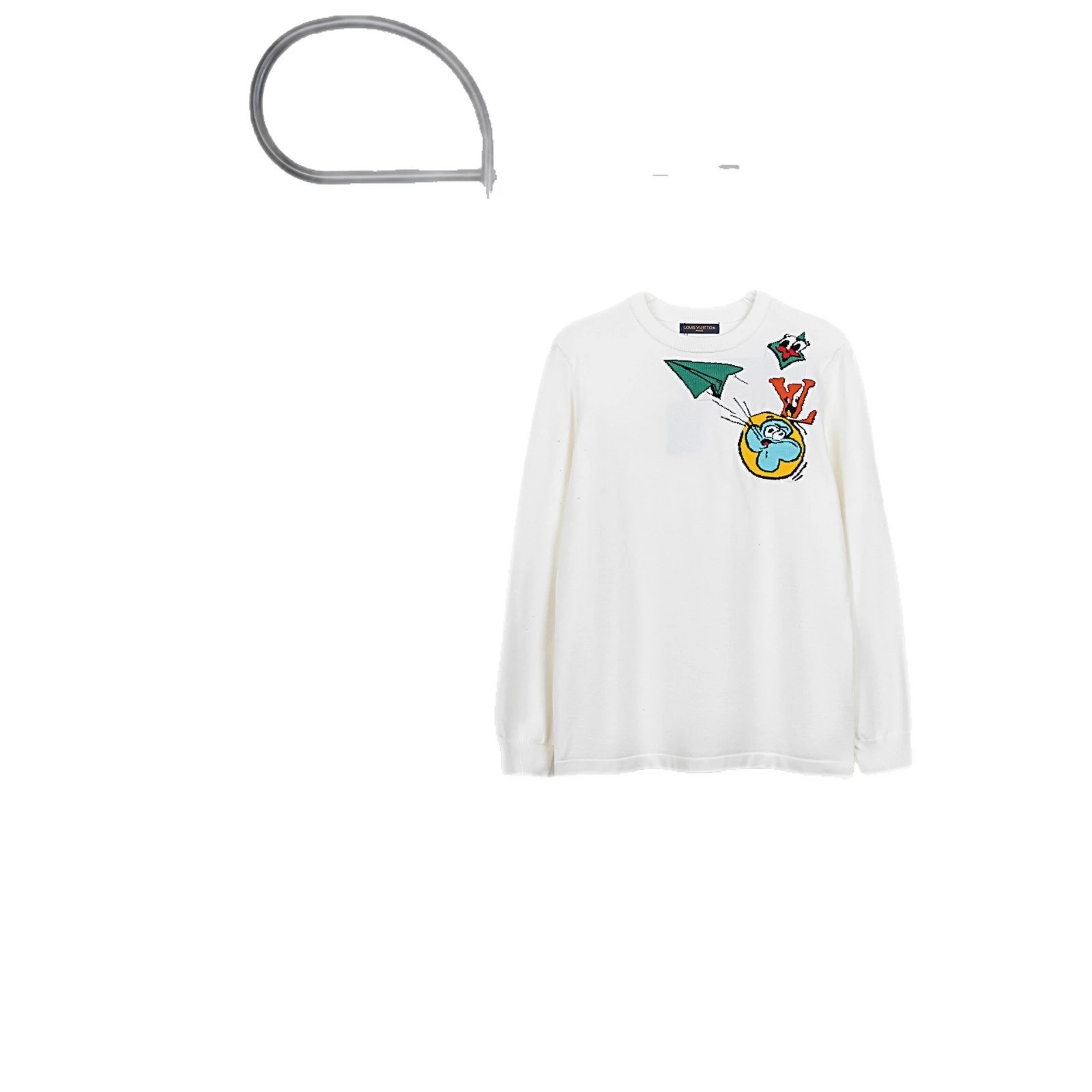 Louis Vuitton Monogram Gray Crewneck Knit Sweater