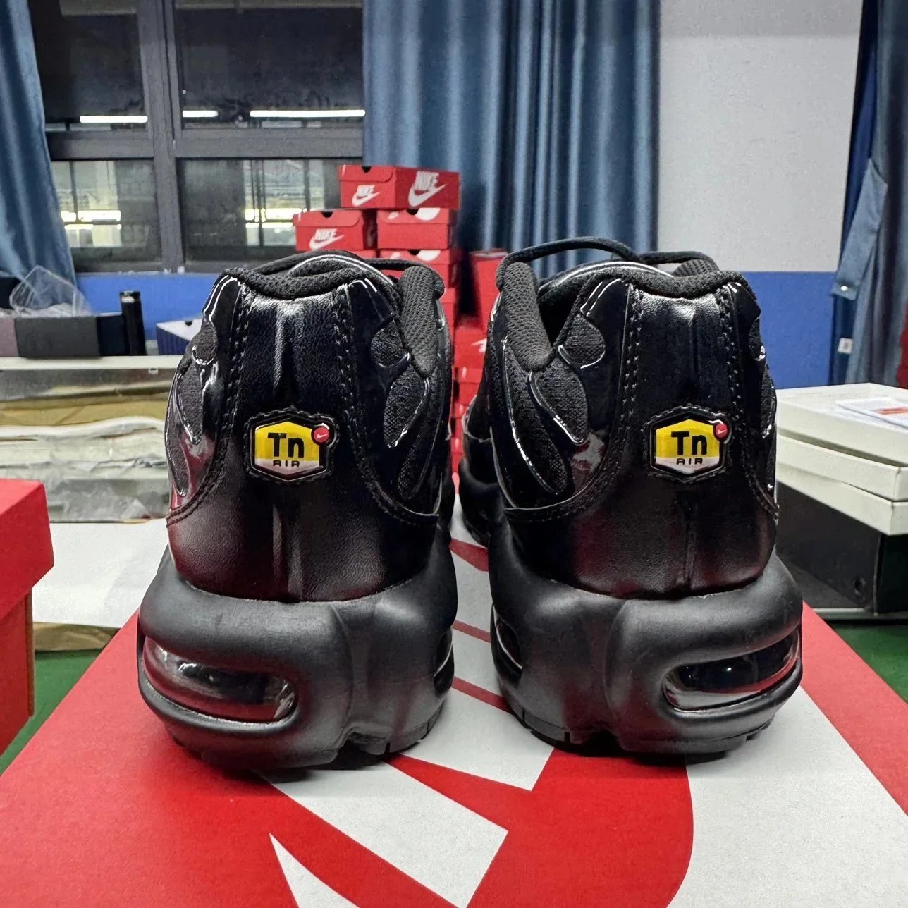 Nike Air Max Plus Black Reflective Mesh Sneakers