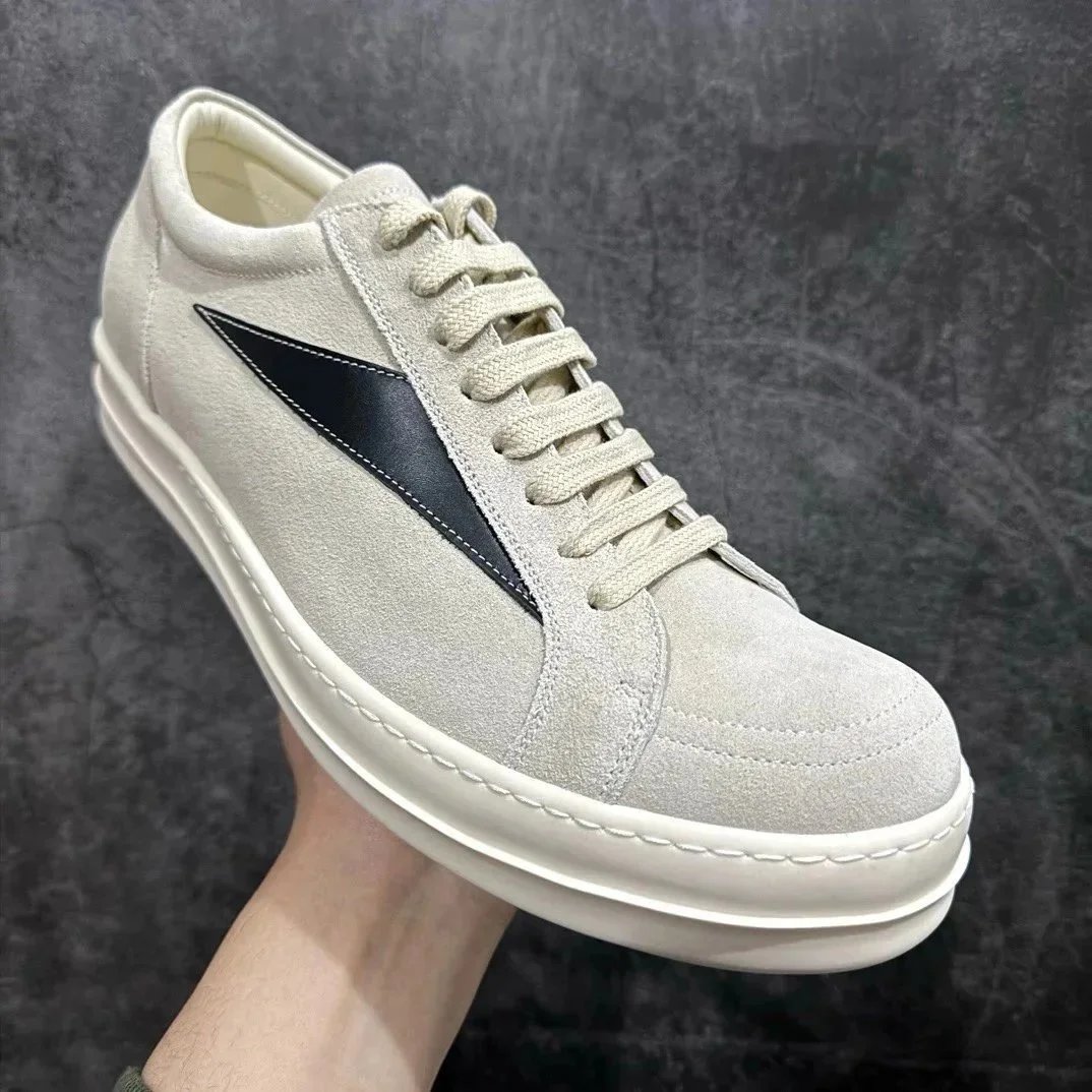 Suede Low Top Sneaker Brown White Minimalist