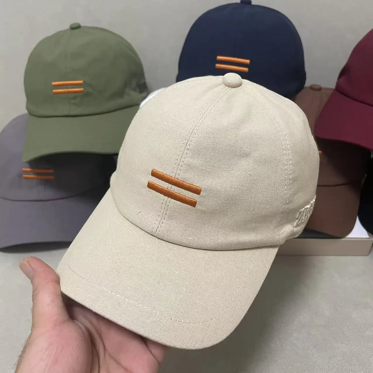 Unbranded Hats Embroidered Double-Bar Baseball Cap image 3