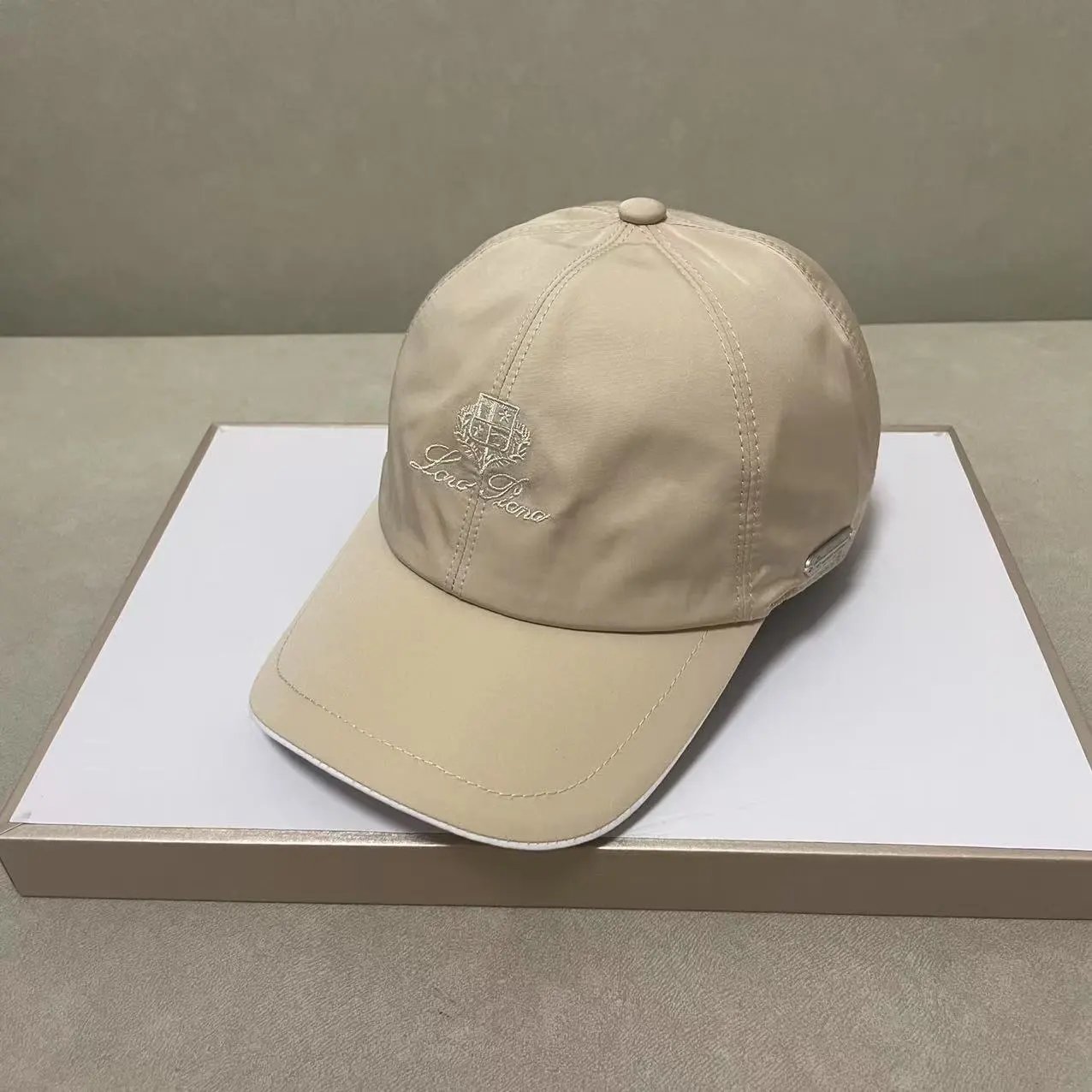 Loro Piana Hats Embroidered Logo Baseball Cap with Contrast Piping image 2