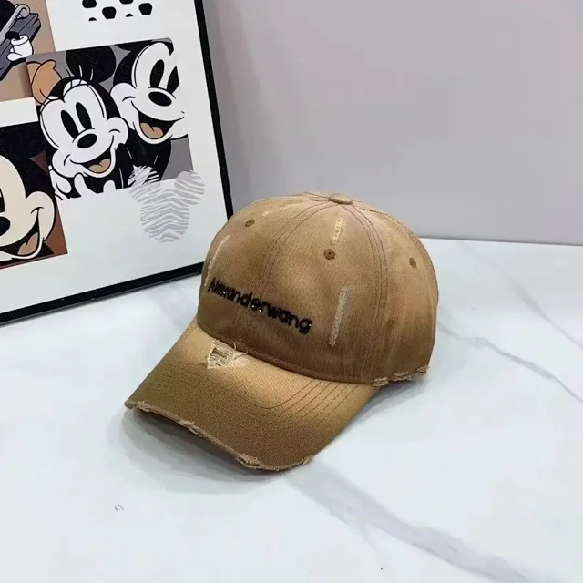 Alexander Wang Hats Distressed Rhinestone Logo Baseball Cap product detail image 6