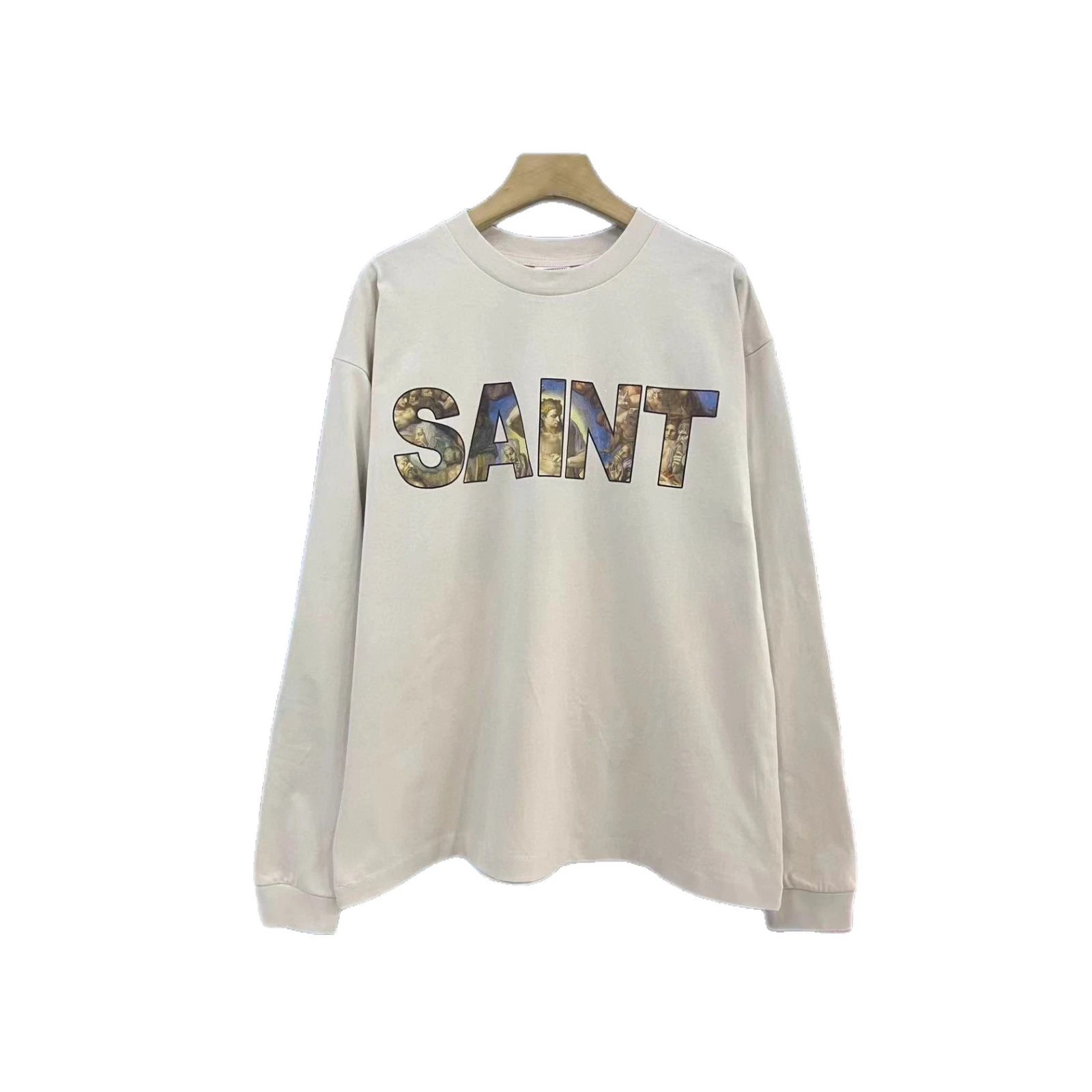Saint New Body Rules Off White Graphic Long Sleeve T-Shirt