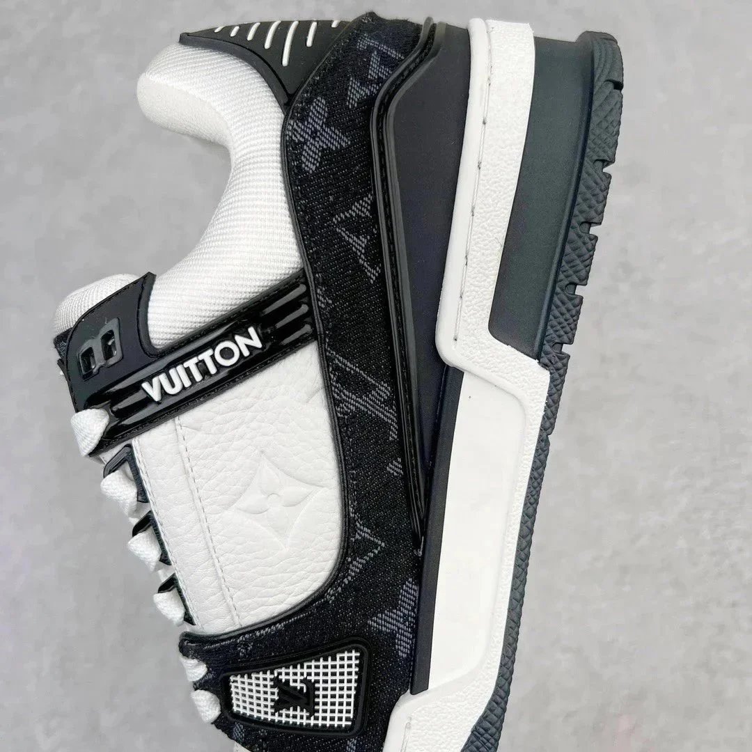 Louis Vuitton Trainer Black White Monogram Sneakers