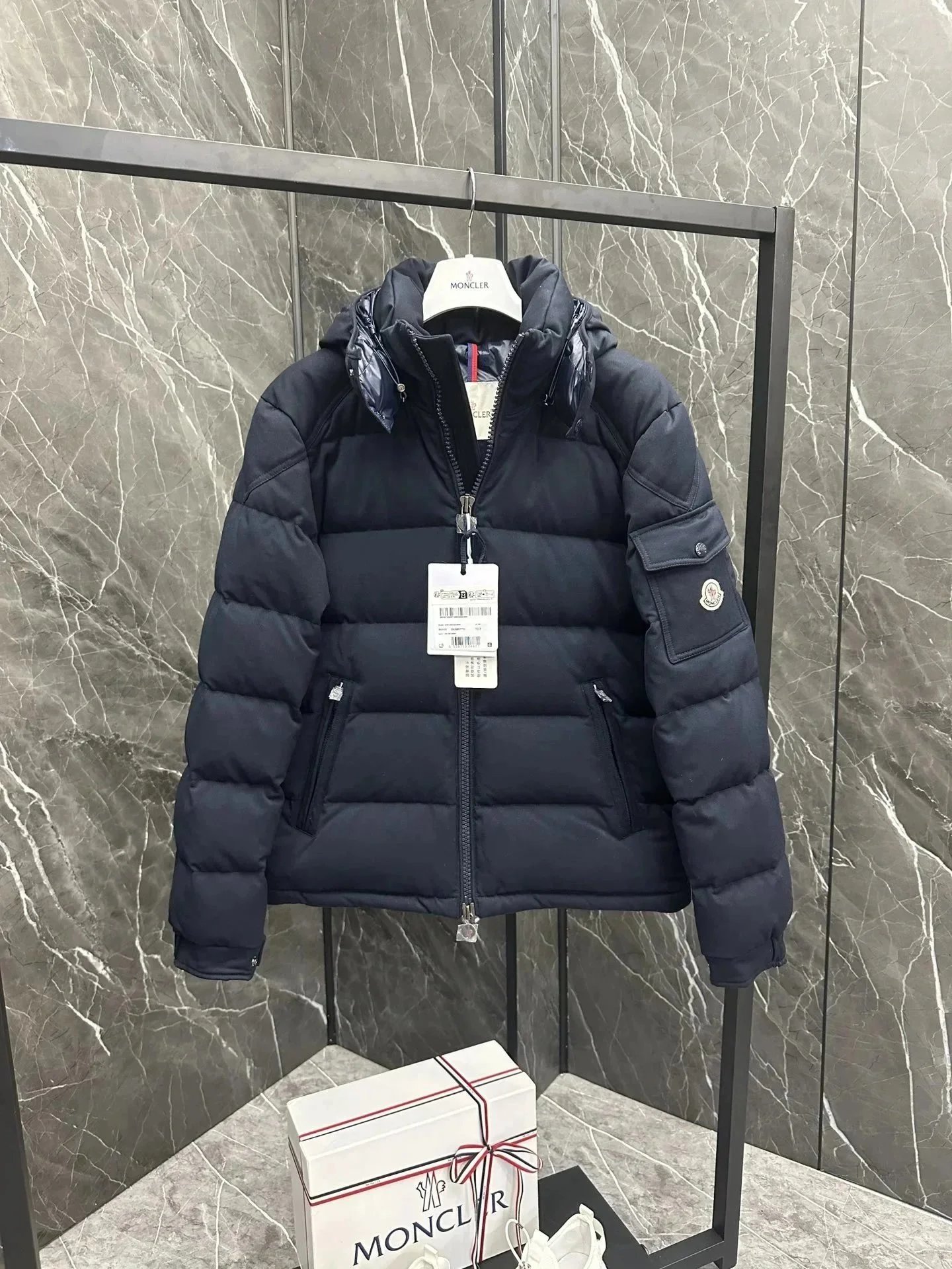 Moncler Maya Black Glossy Puffer Jacket