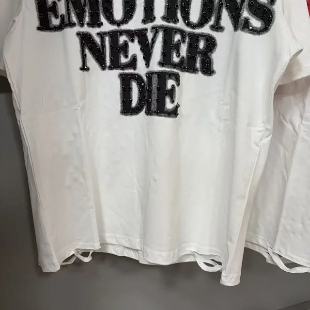 Mixed Emotion T-Shirts Rhinestone Emotions Never Die Graphic product detail image 13