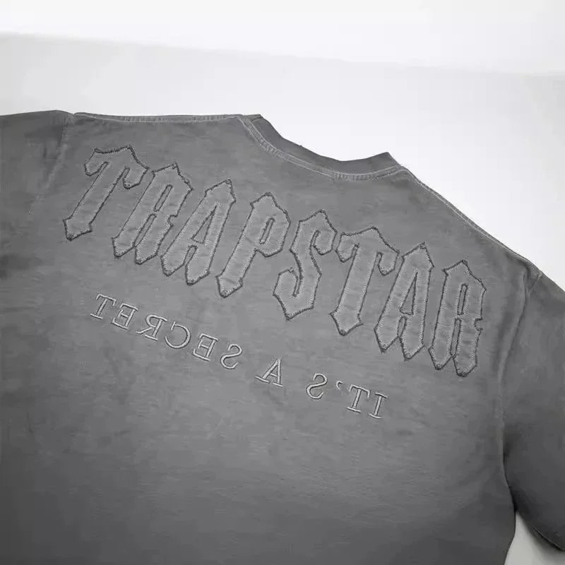Trapstar Gray Embroidered Graphic T-Shirt