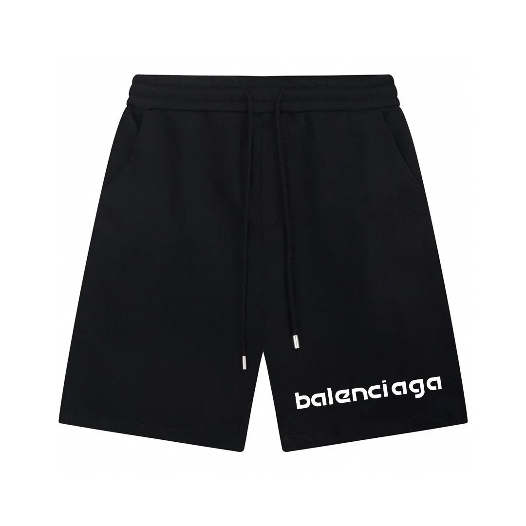 Balenciaga Shorts Elastic-Waist Drawstring Logo-Print image 10