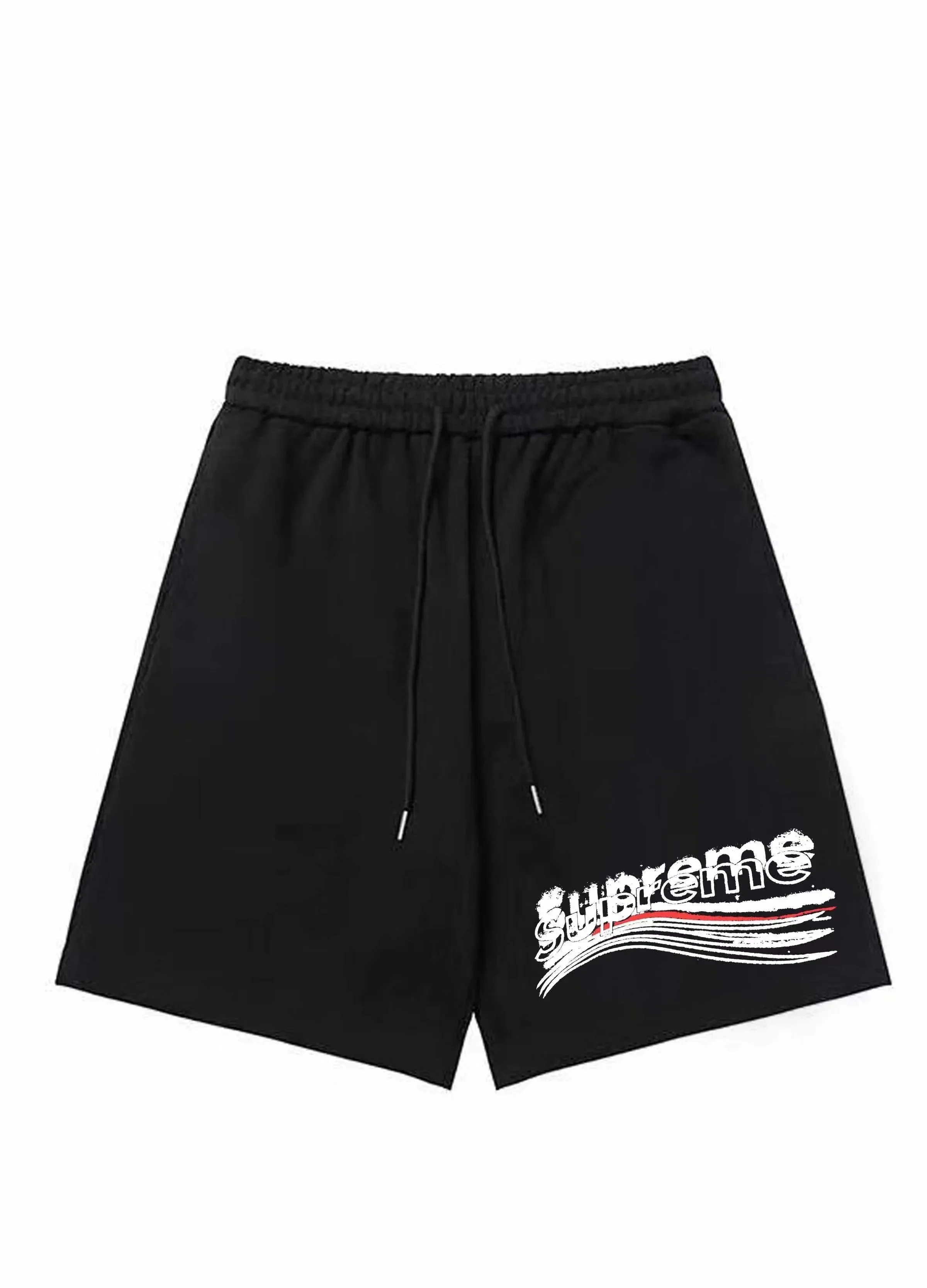 Balenciaga Shorts Elastic-Waist Drawstring Logo-Print — 18