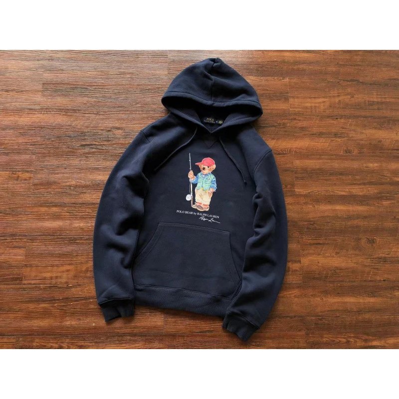 Ralph Lauren Hoodies & Sweatshirts Polo Bear Graphic Pullover Hoodie — L047 Blue