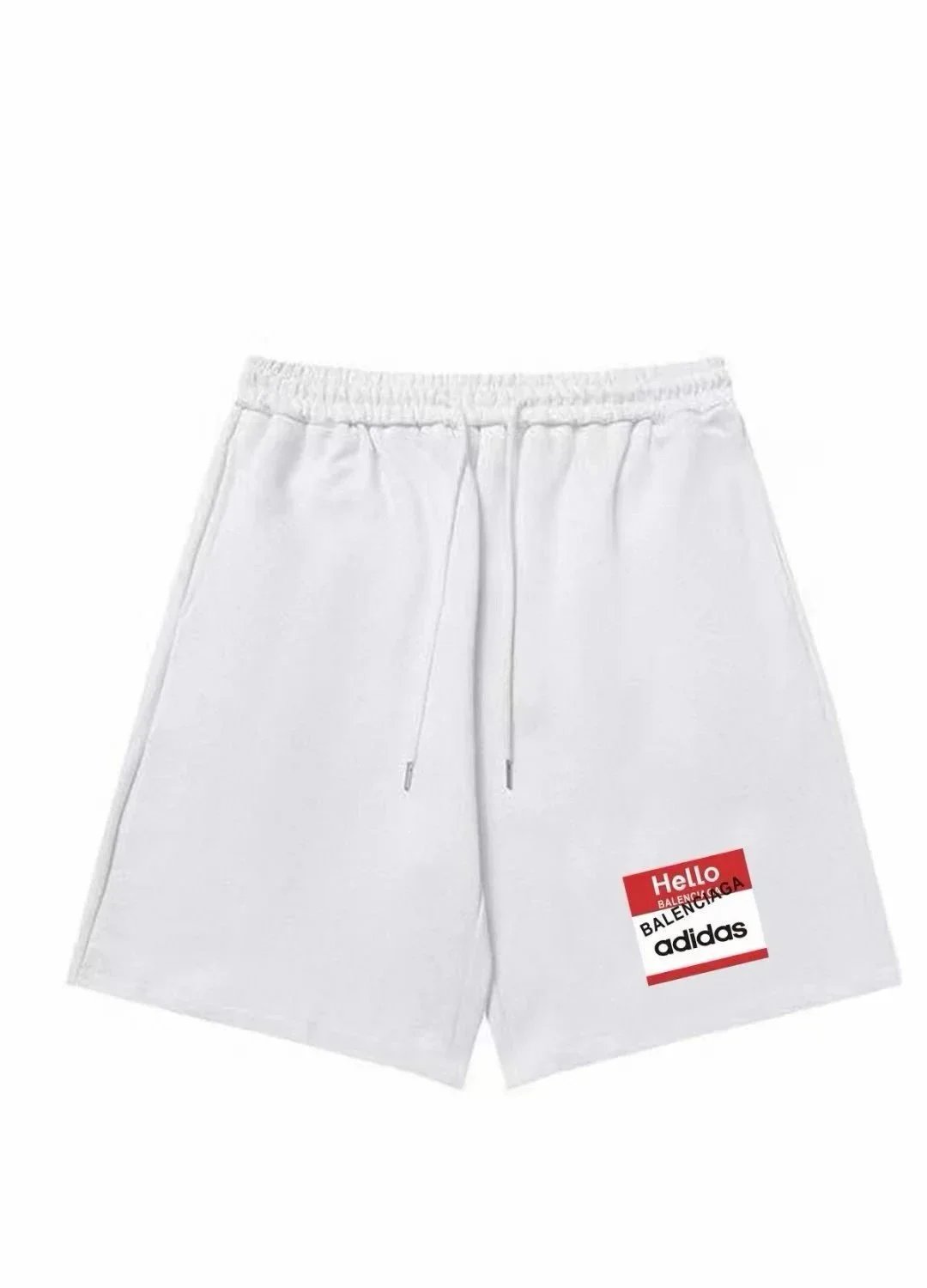 Balenciaga Shorts Elastic-Waist Drawstring Logo-Print — 31