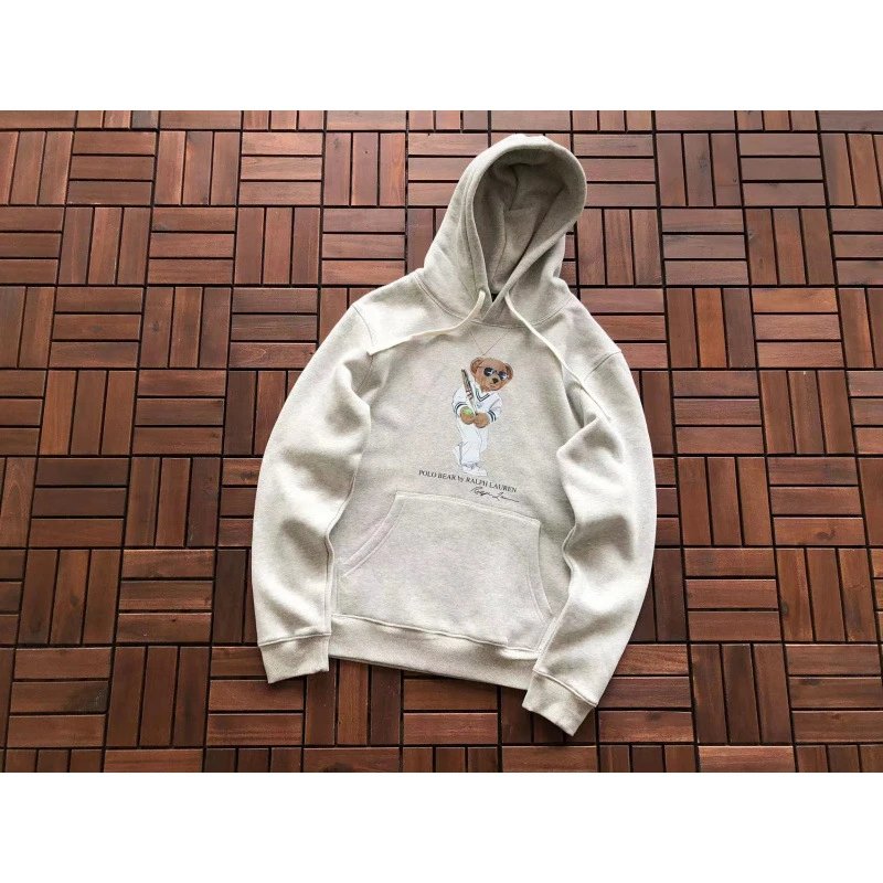 Ralph Lauren Hoodies & Sweatshirts Polo Bear Graphic Pullover Hoodie — L050 gray