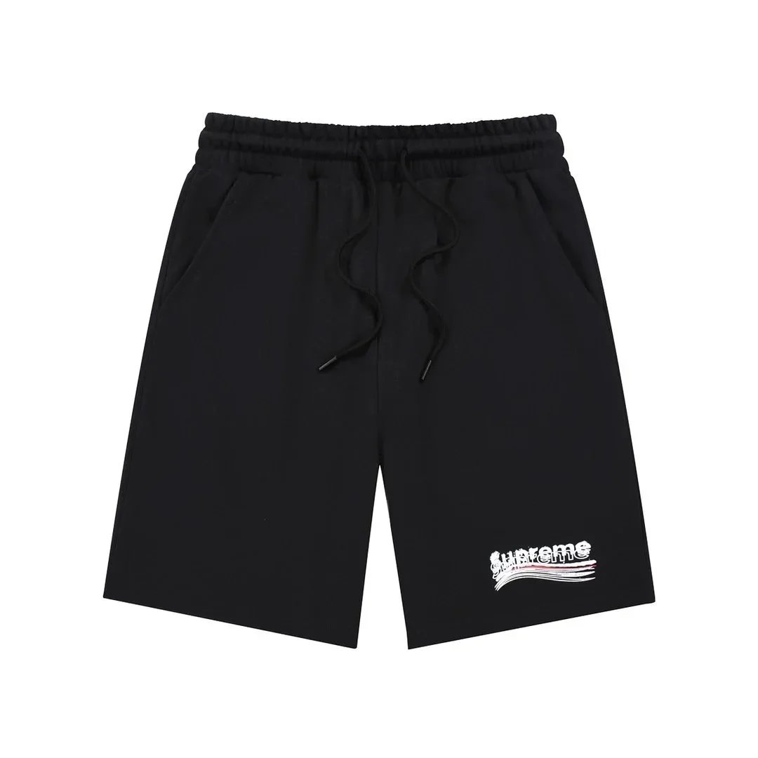 Balenciaga Shorts Elastic-Waist Drawstring Logo-Print — 35