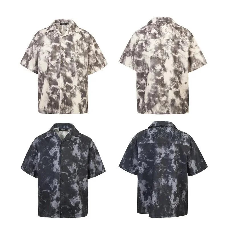 Tie Dye Short Sleeve Shirt and Shorts Set