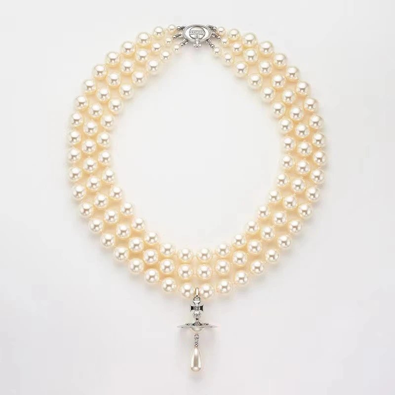 Vivienne Westwood Pearl White Orb Pendant Necklace
