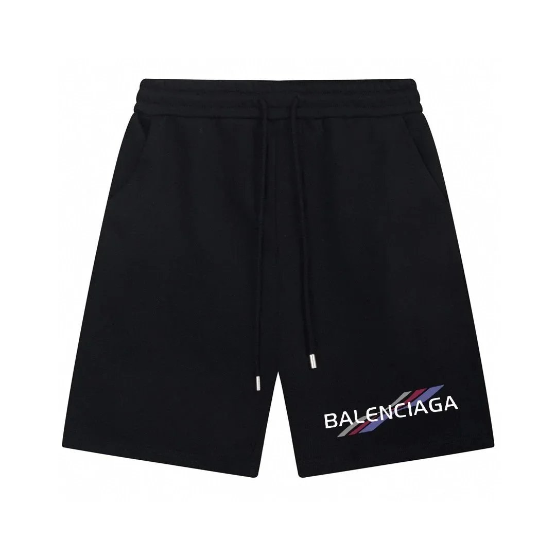 Balenciaga Shorts Elastic-Waist Drawstring Logo-Print image 5