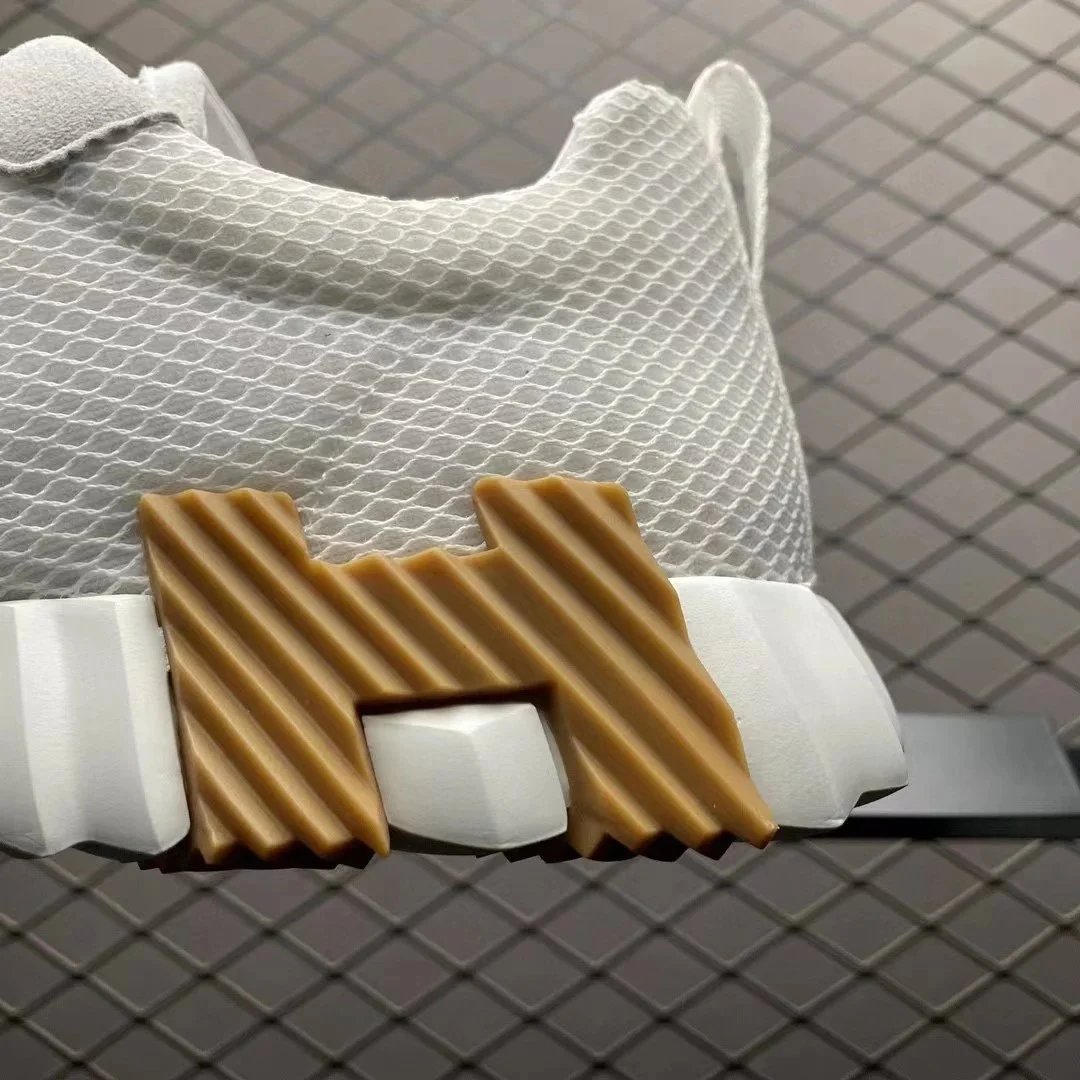 Hermès H-Ride White Beige Mesh Sneakers
