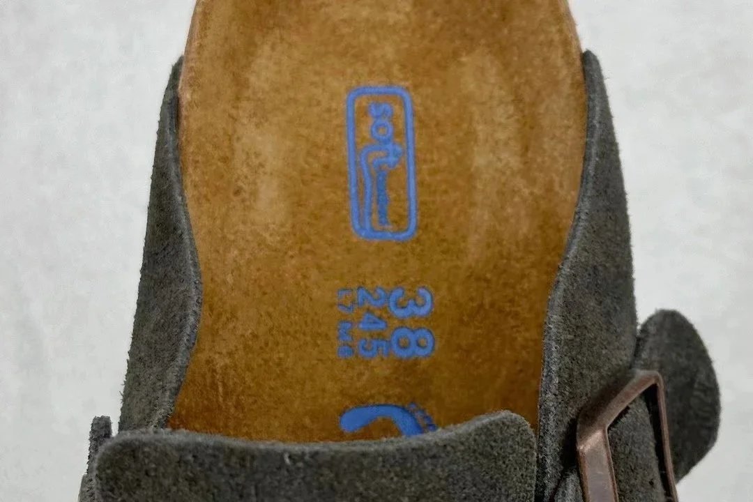 Birkenstock Boston Grey Suede Classic Clog